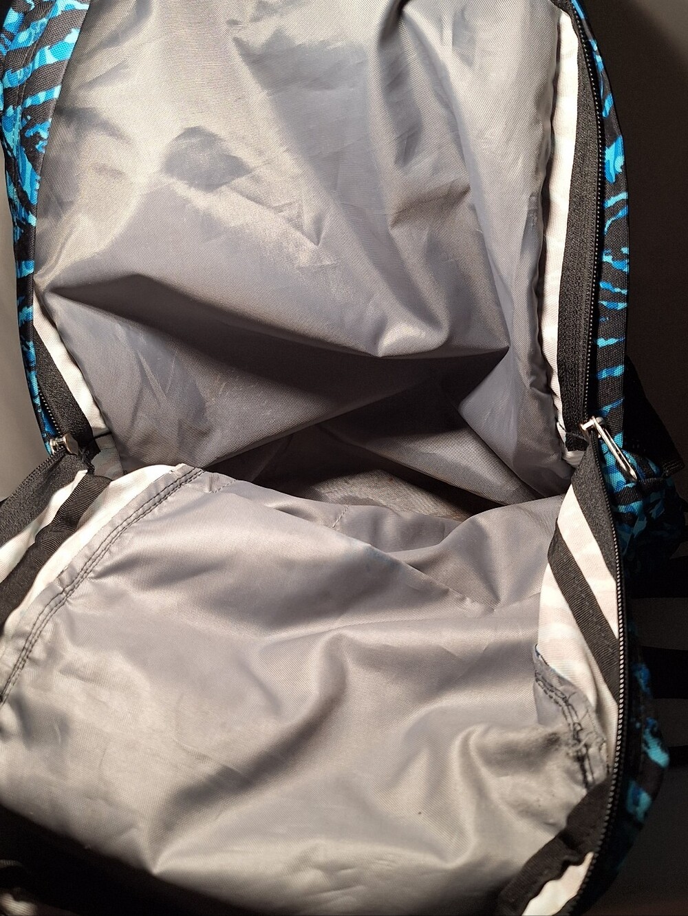 Jansport Backpack, Zebra Stripes, Black & Blue - Picture 11 of 16